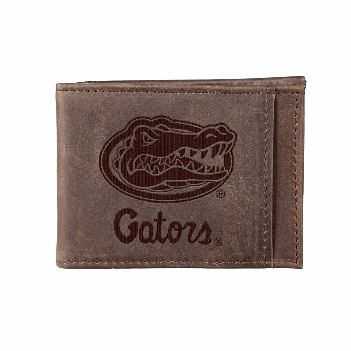 Front Pocket Wallet w/ RFID Blocking, University of Florida, Brown, Collegiate, Home