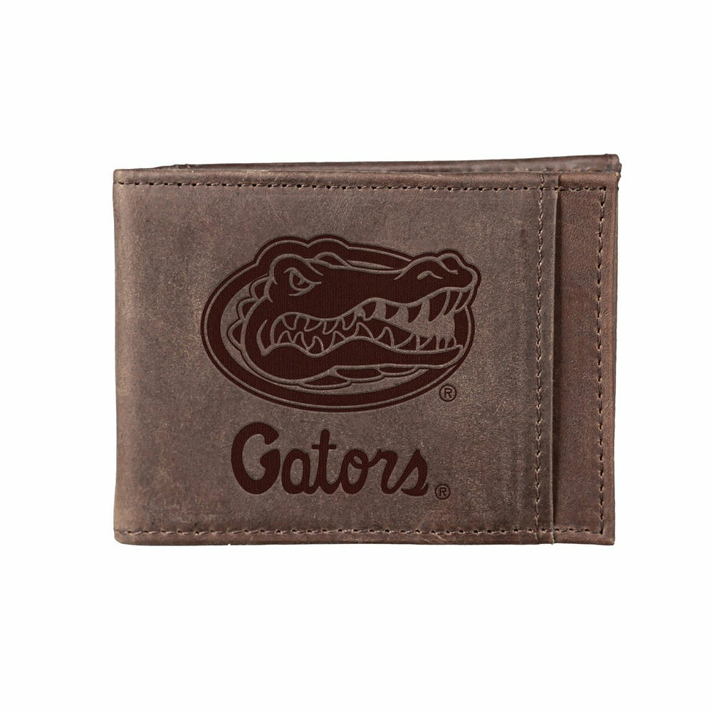 Front Pocket Wallet w/ RFID Blocking, University of Florida, Brown, Collegiate, Home
