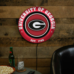 University of Georgia, Metal Lite, Round, Collegiate
