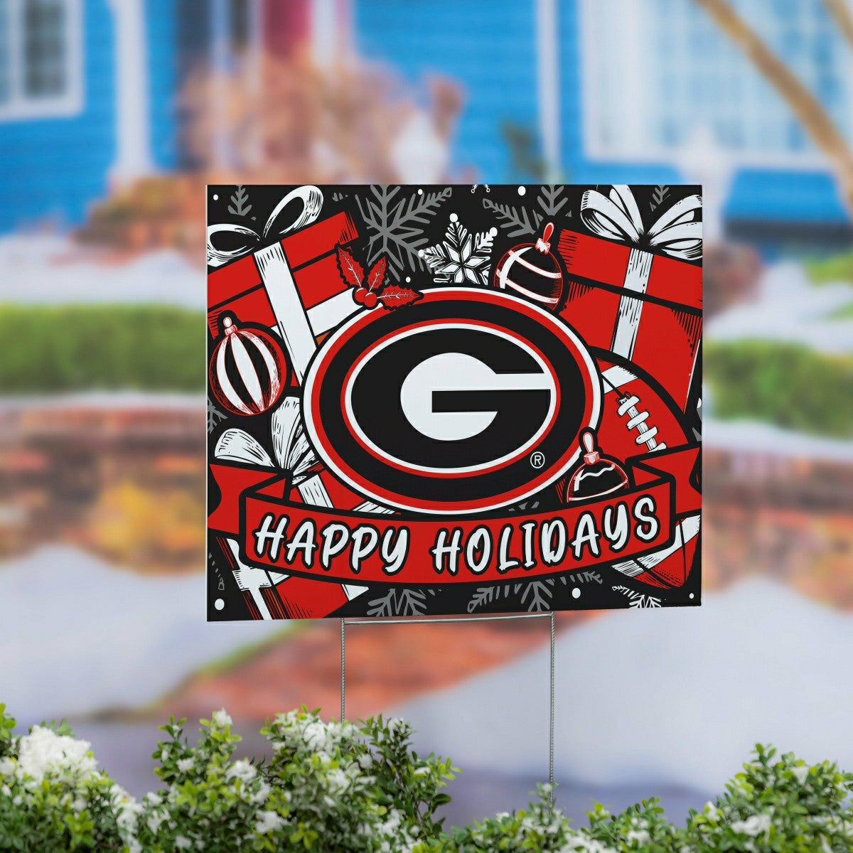 University of Georgia Yard Sign, Holiday, Collegiate, Home
