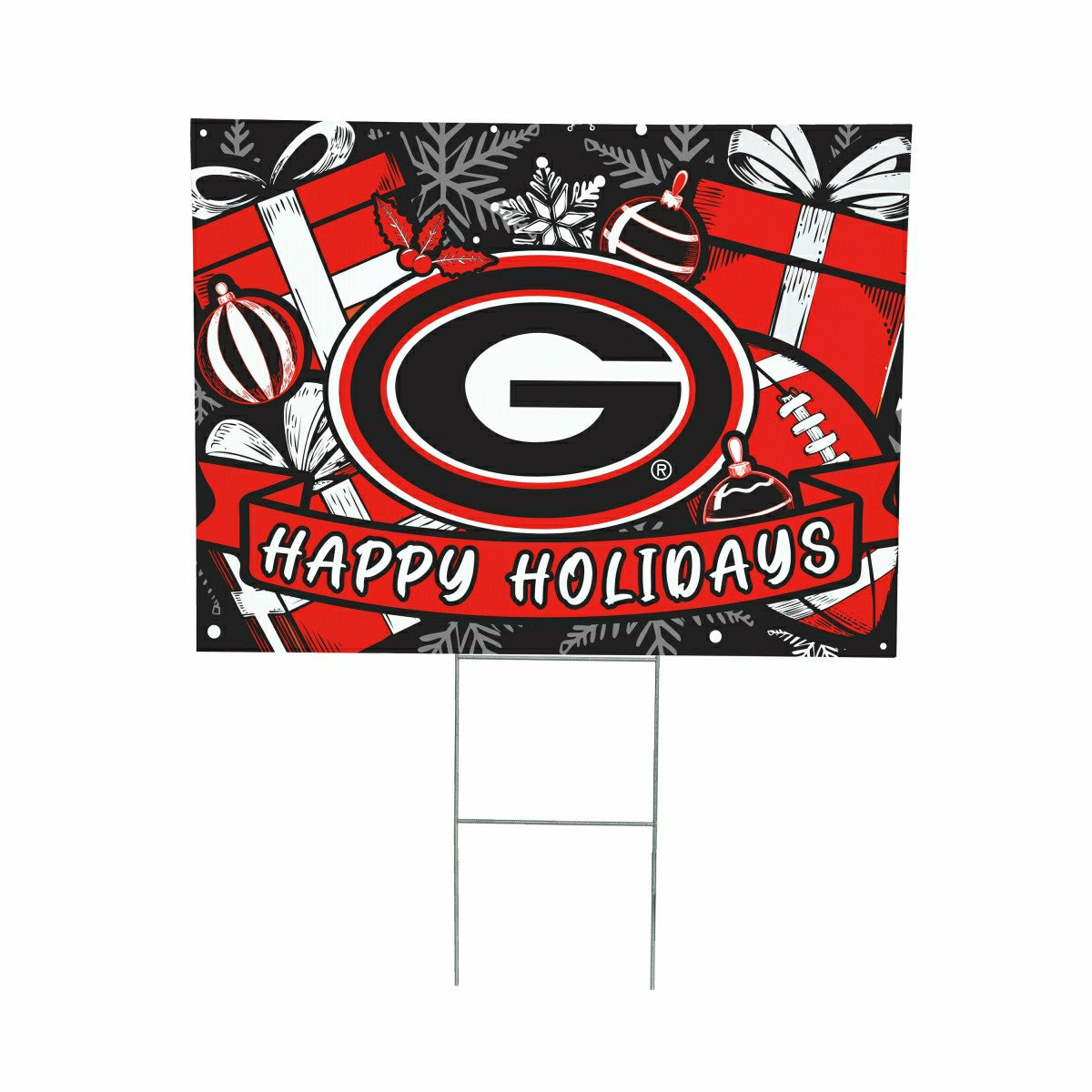 University of Georgia Yard Sign, Holiday, Collegiate, Home