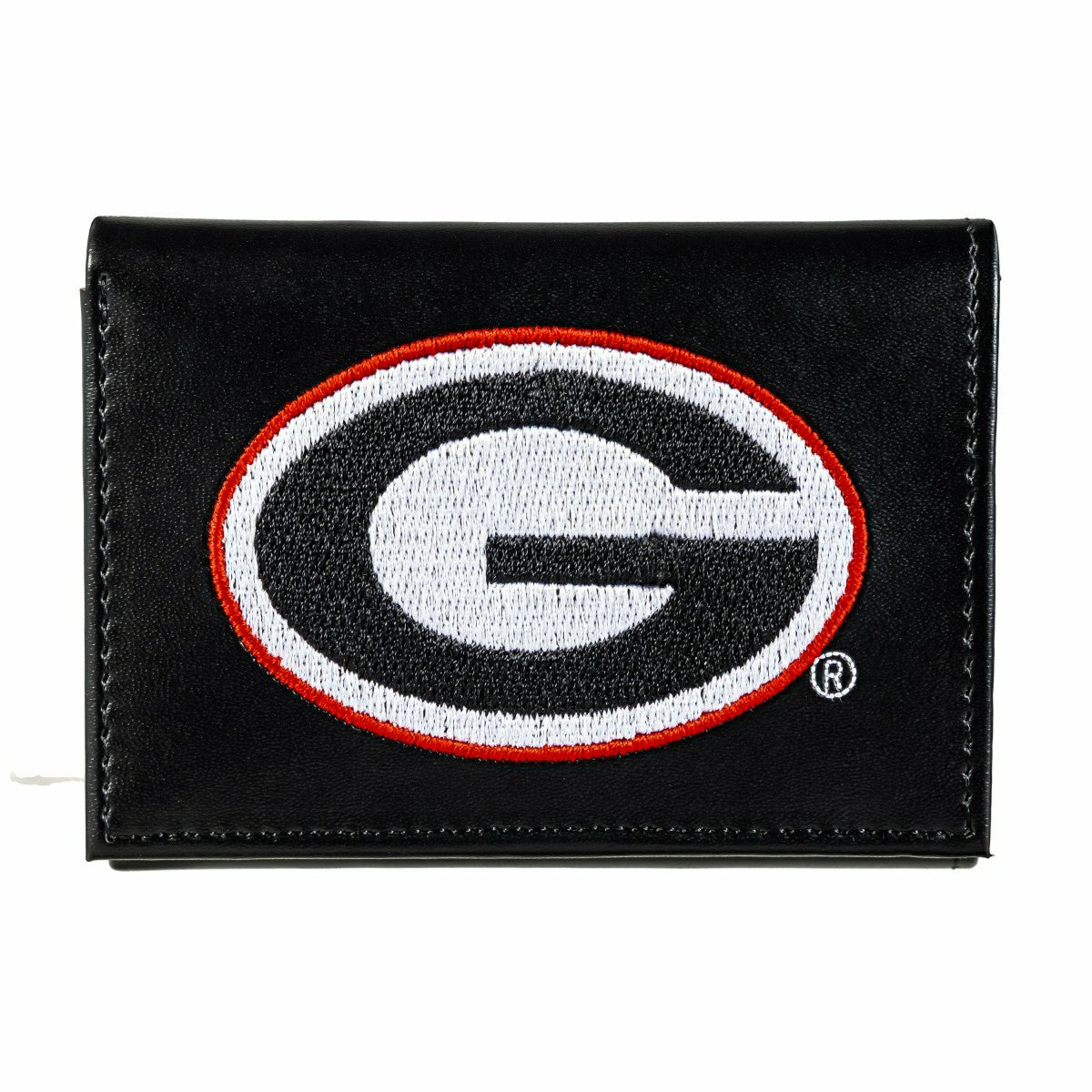 University of Georgia Black Tri-Fold Embroidered Wallet w/ RFID Blocki, Collegiate, Home