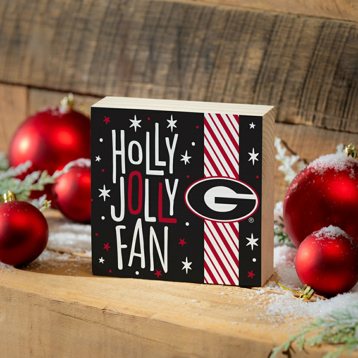 University of Georgia Block, Holiday, 6x6, Collegiate, Home