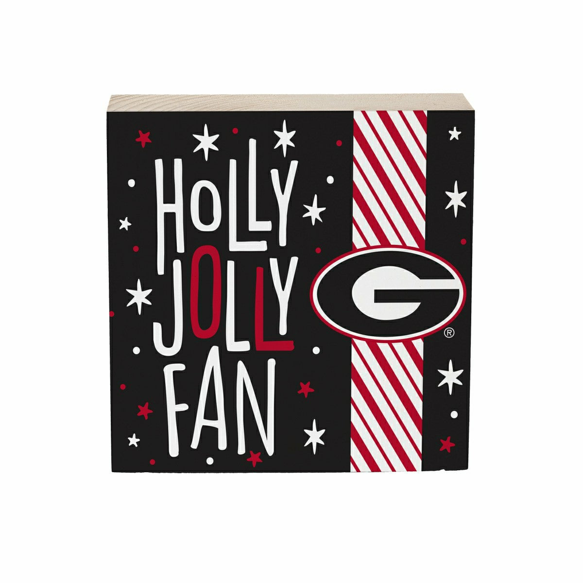 University of Georgia Block, Holiday, 6x6, Collegiate, Home