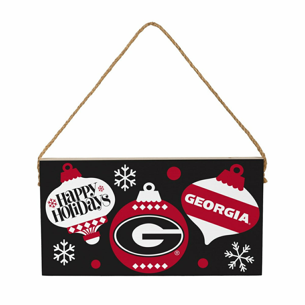 University of Georgia Holiday Wood Wall Sign, 6x11, Collegiate, Home