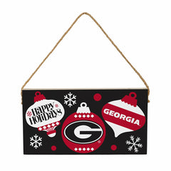University of Georgia Holiday Wood Wall Sign, 6x11, Collegiate, Home