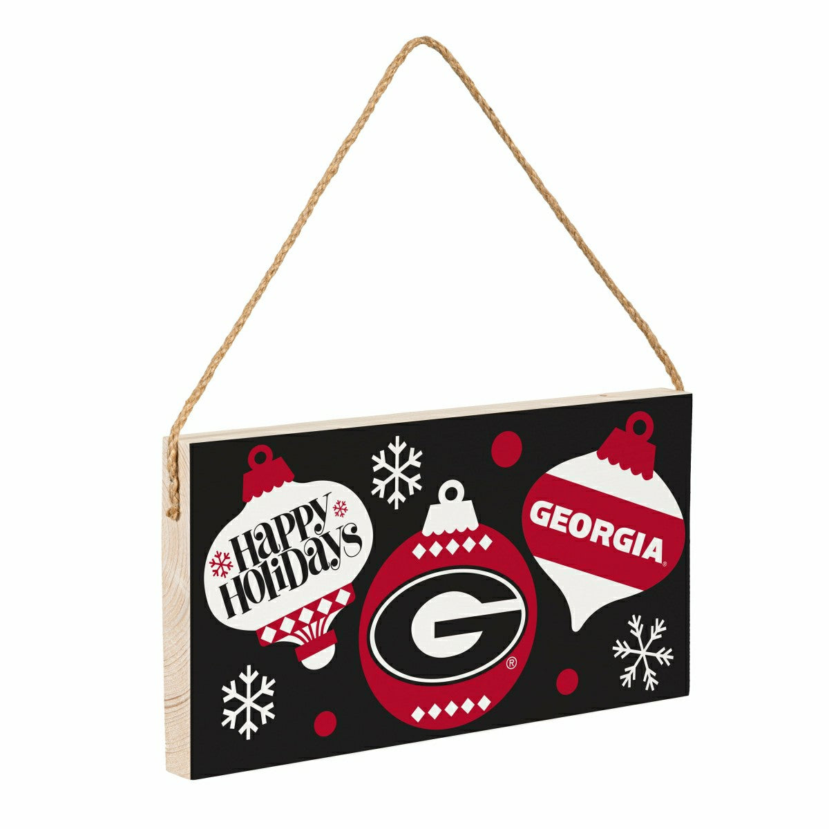 University of Georgia Holiday Wood Wall Sign, 6x11, Collegiate, Home