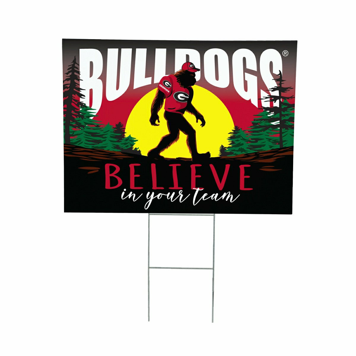University of Georgia Yard Sign, Bigfoot, Collegiate, Home