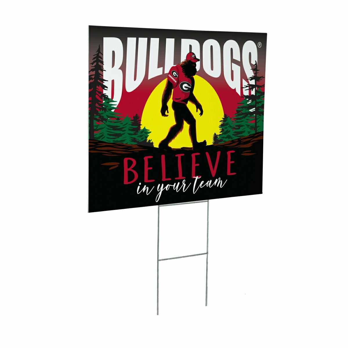 University of Georgia Yard Sign, Bigfoot, Collegiate, Home