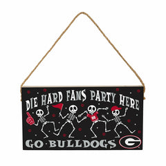 University of Georgia Halloween Wood Wall Sign, 6x11, Collegiate, Home