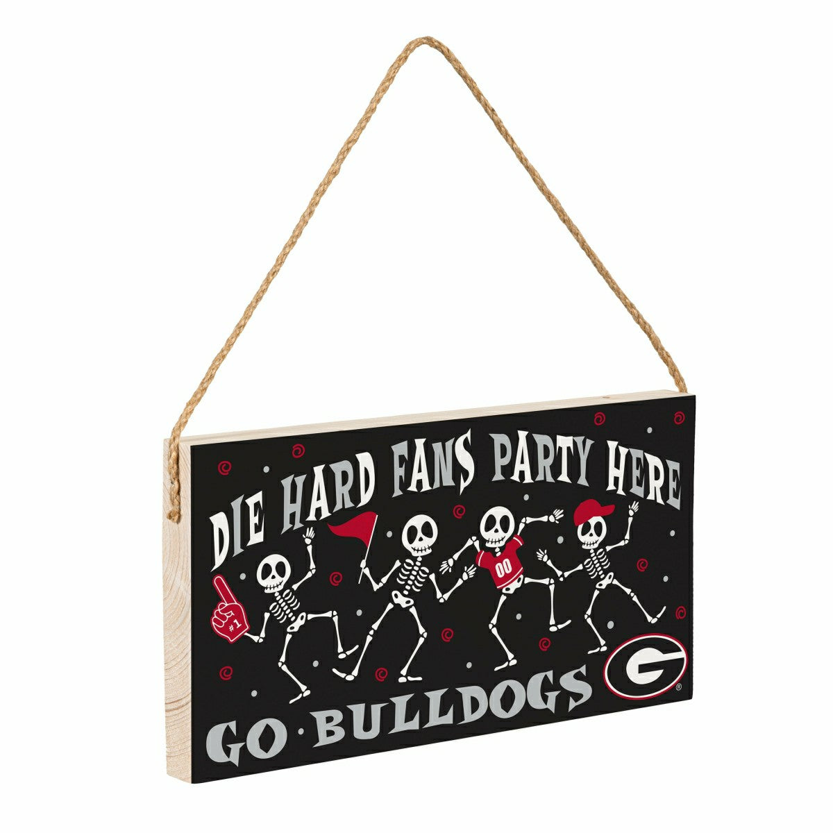 University of Georgia Halloween Wood Wall Sign, 6x11, Collegiate, Home