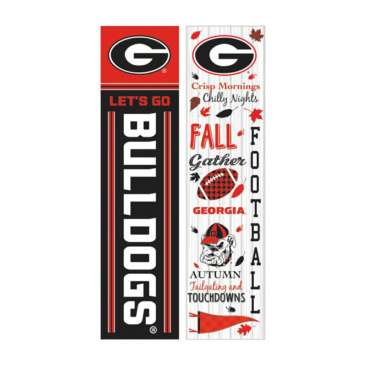 46" Double Sided Leaner, University of Georgia, Fall Seasonal, Collegiate, Home