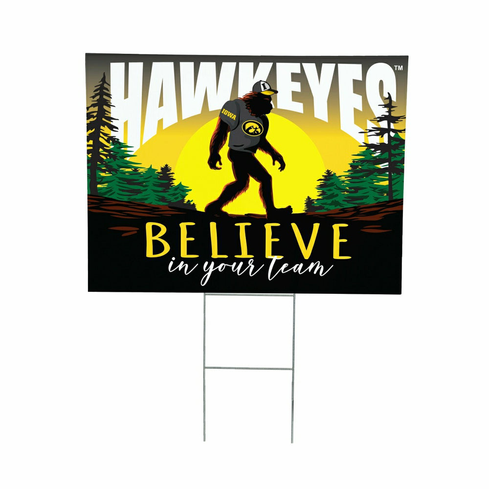 University of Iowa Yard Sign, Bigfoot, Collegiate, Home