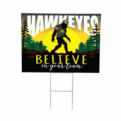 University of Iowa Yard Sign, Bigfoot, Collegiate, Home