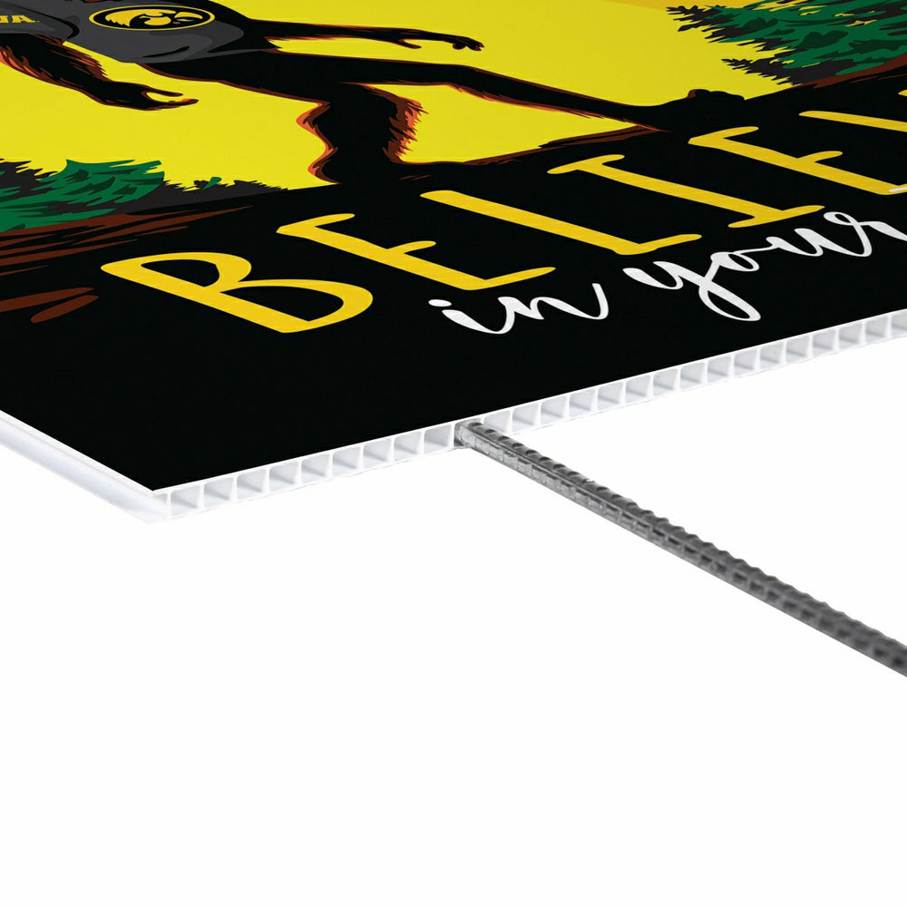 University of Iowa Yard Sign, Bigfoot, Collegiate, Home