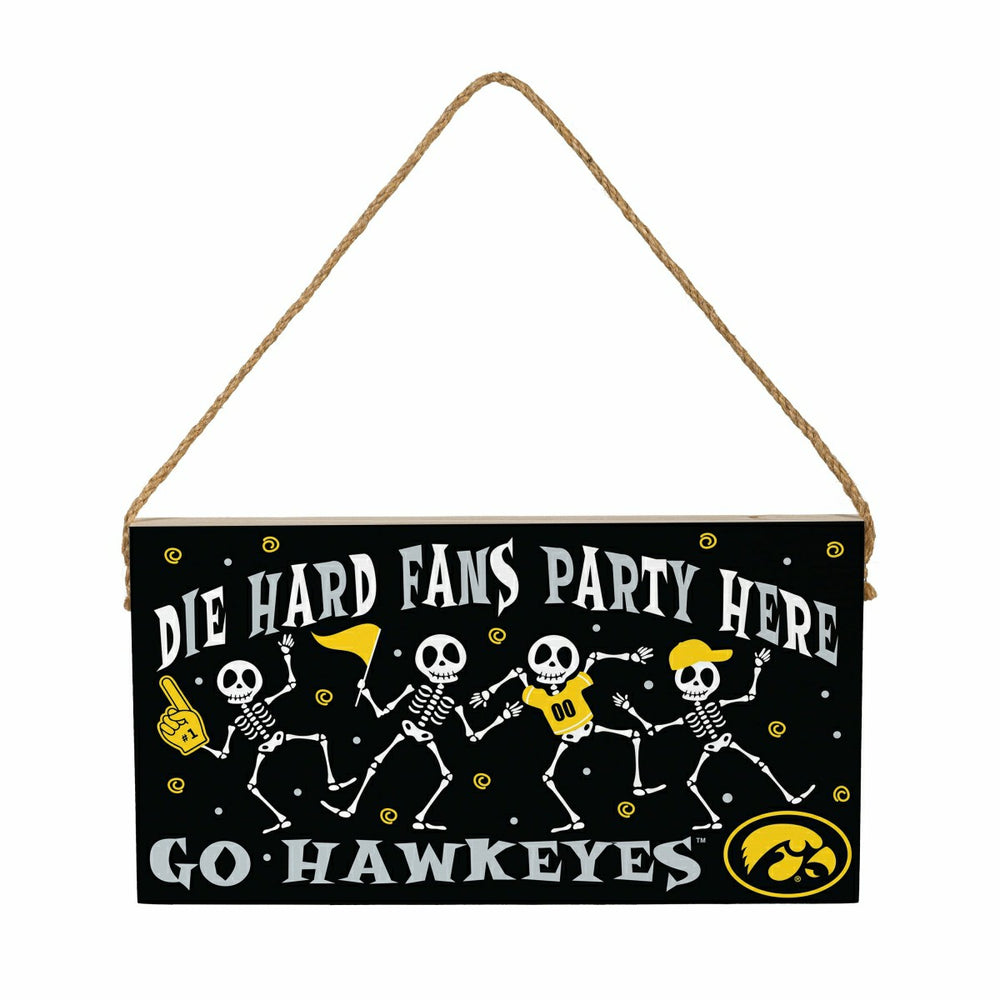 University of Iowa Halloween Wood Wall Sign, 6x11, Collegiate, Home