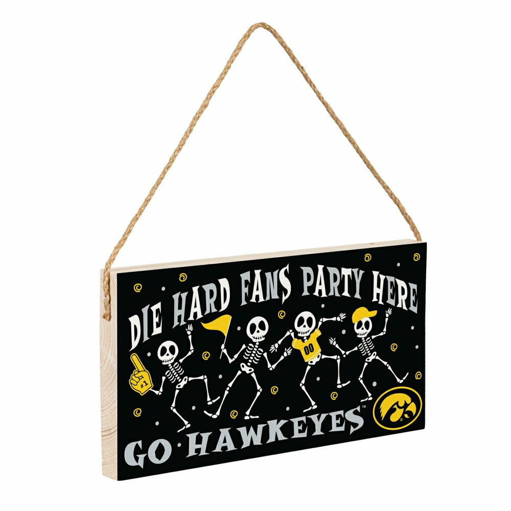 University of Iowa Halloween Wood Wall Sign, 6x11, Collegiate, Home
