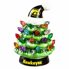4" Mini LED Tabletop Christmas Tree, Set of 2, University of Iowa, Collegiate, Home