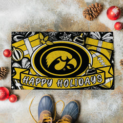 University of Iowa Holiday PVC Mat, 28"x16", Collegiate