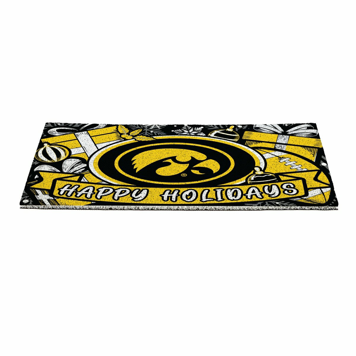 University of Iowa Holiday PVC Mat, 28"x16", Collegiate