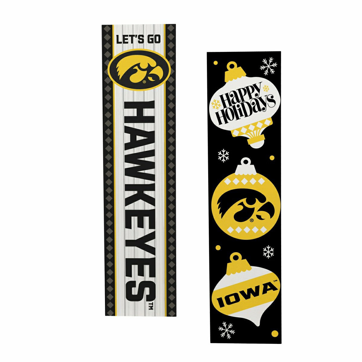 47" Double Sided Leaner, University of Iowa, Christmas, Collegiate, Home