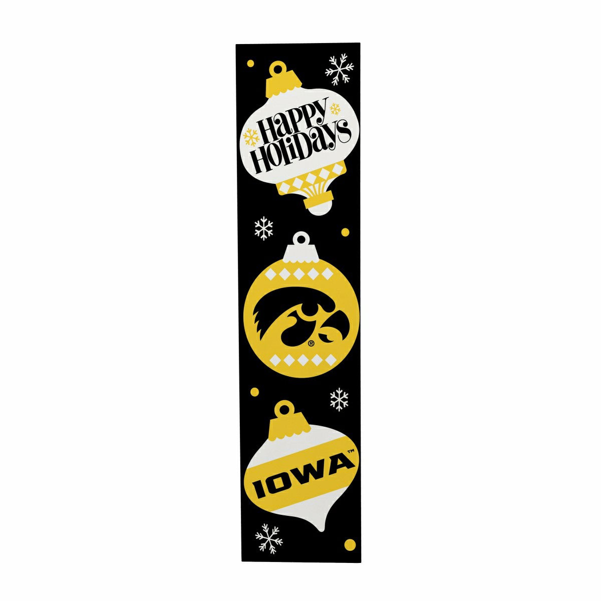 47" Double Sided Leaner, University of Iowa, Christmas, Collegiate, Home