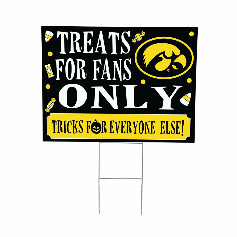 University of Iowa Yard Sign, Halloween Treats for Fans, Collegiate, Home