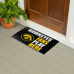 University of Iowa Fan Mat, 28"x16", Collegiate