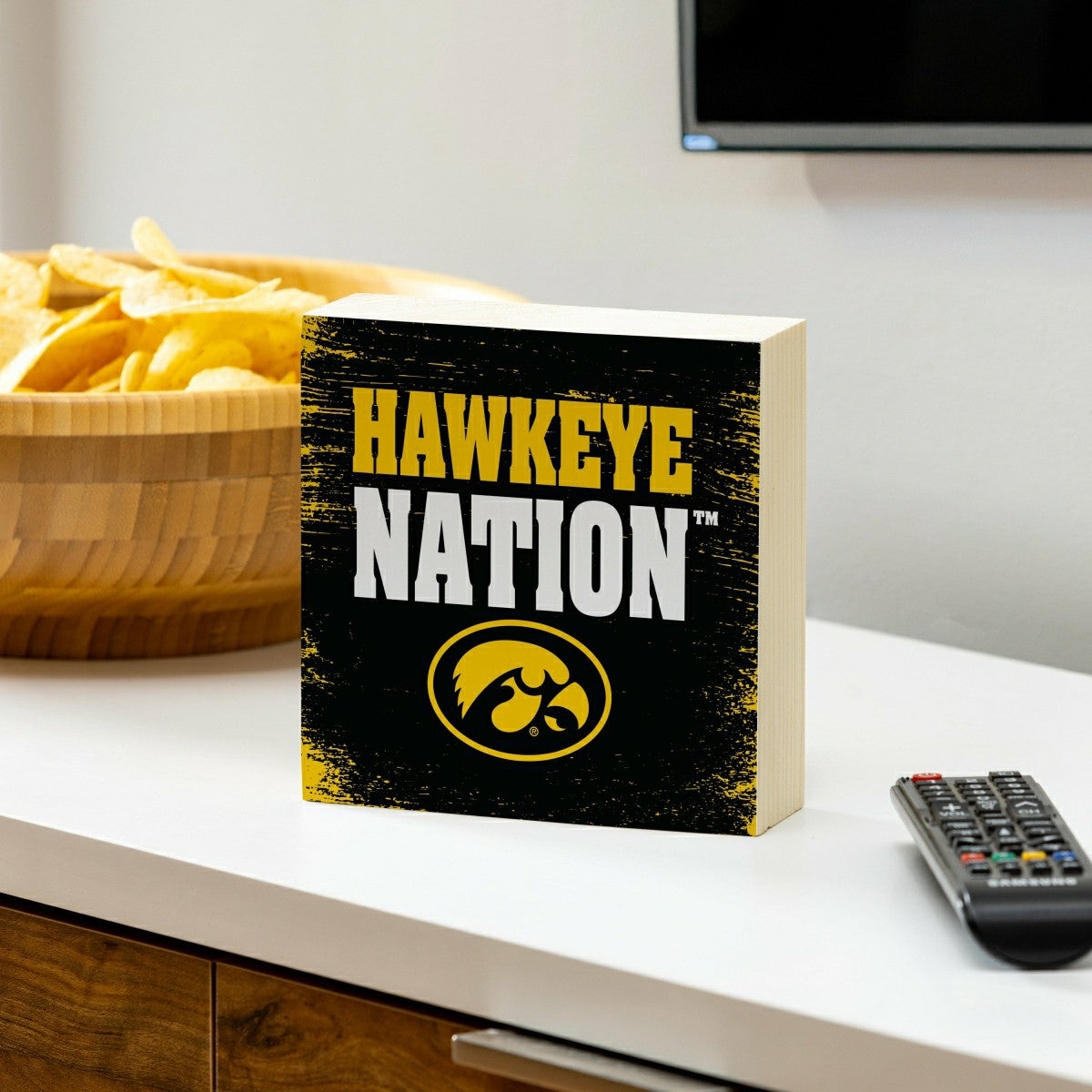 University of Iowa Plock, Down Home Fans, 6x6, Collegiate, Home