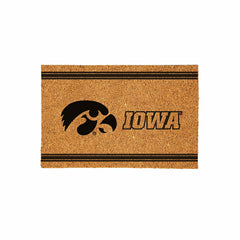 University of Iowa Large One Color Coir Mat, 36"x24", Collegiate