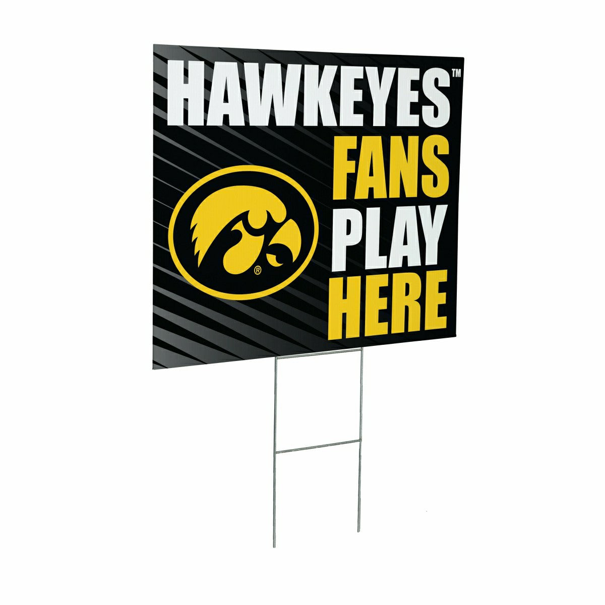 University of Iowa Coroplast Yard Sign "Fans Play Here", Collegiate, Home