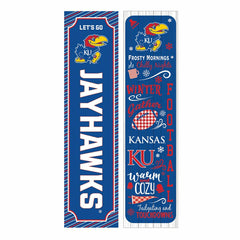 46" Double Sided Leaner, University of Kansas, Winter Seasonal, Collegiate, Home