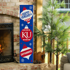 47" Double Sided Leaner, University of Kansas, Christmas, Collegiate, Home