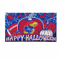 University of Kansas Halloween PVC Mat, 28"x16", Collegiate