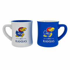 University of Kansas 10oz Ceramic Cup Set, 2pc, Collegiate, Home
