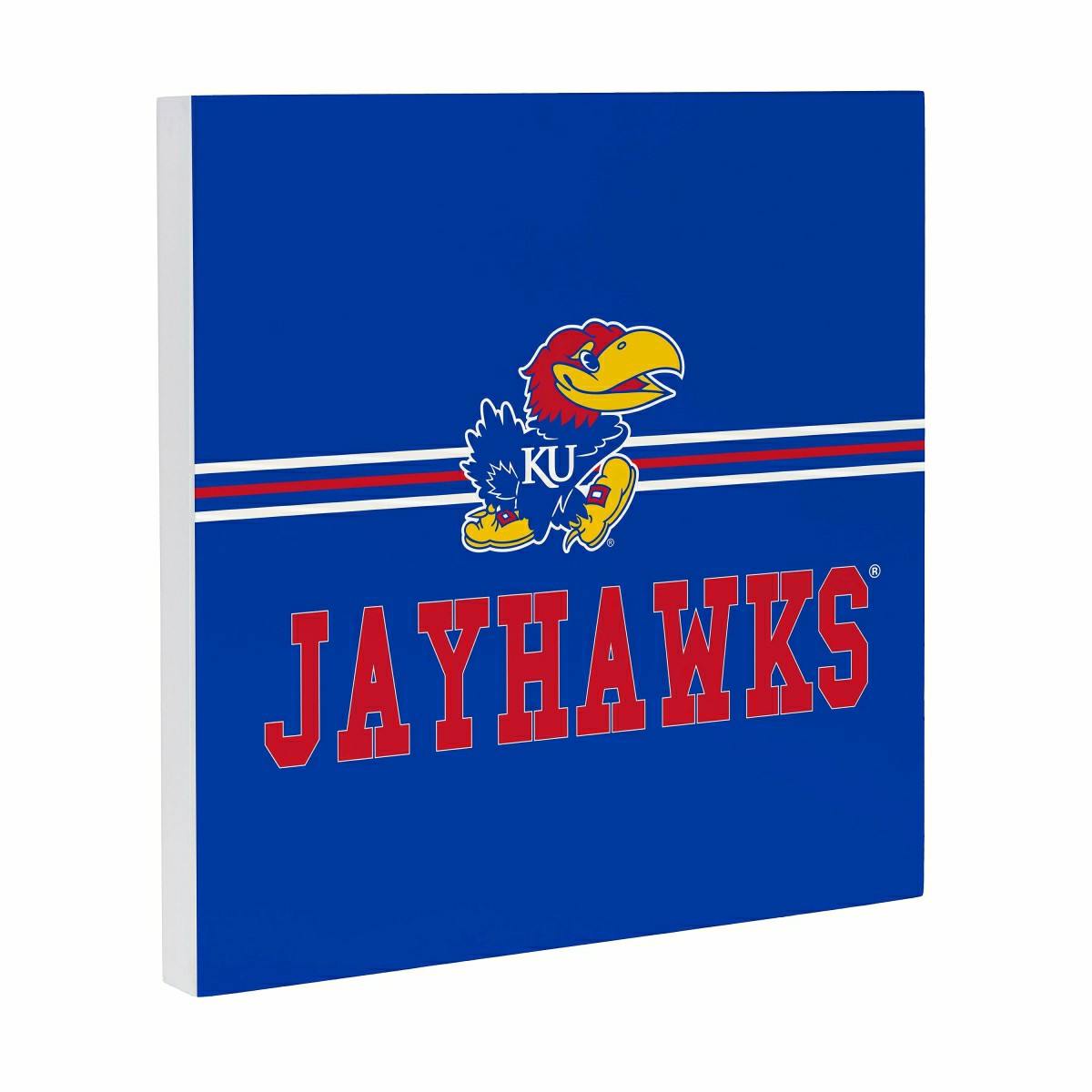 University of Kansas Wood Wall Sign, 12x12, Collegiate, Home
