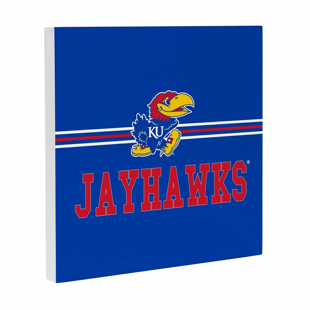 University of Kansas Wood Wall Sign, 12x12, Collegiate, Home