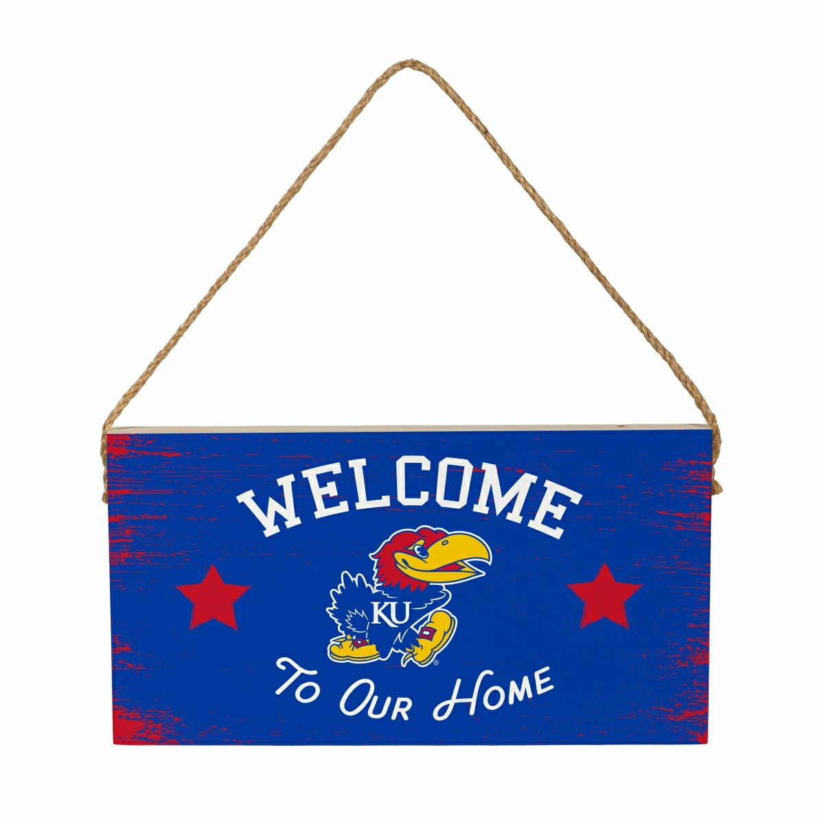 University of Kansas Wood Wall Sign, 6x11, Collegiate, Home