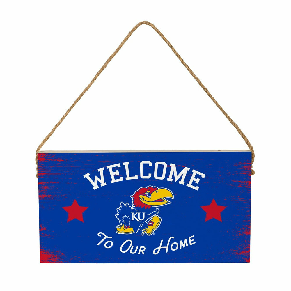 University of Kansas Wood Wall Sign, 6x11, Collegiate, Home