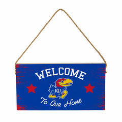 University of Kansas Wood Wall Sign, 6x11, Collegiate, Home