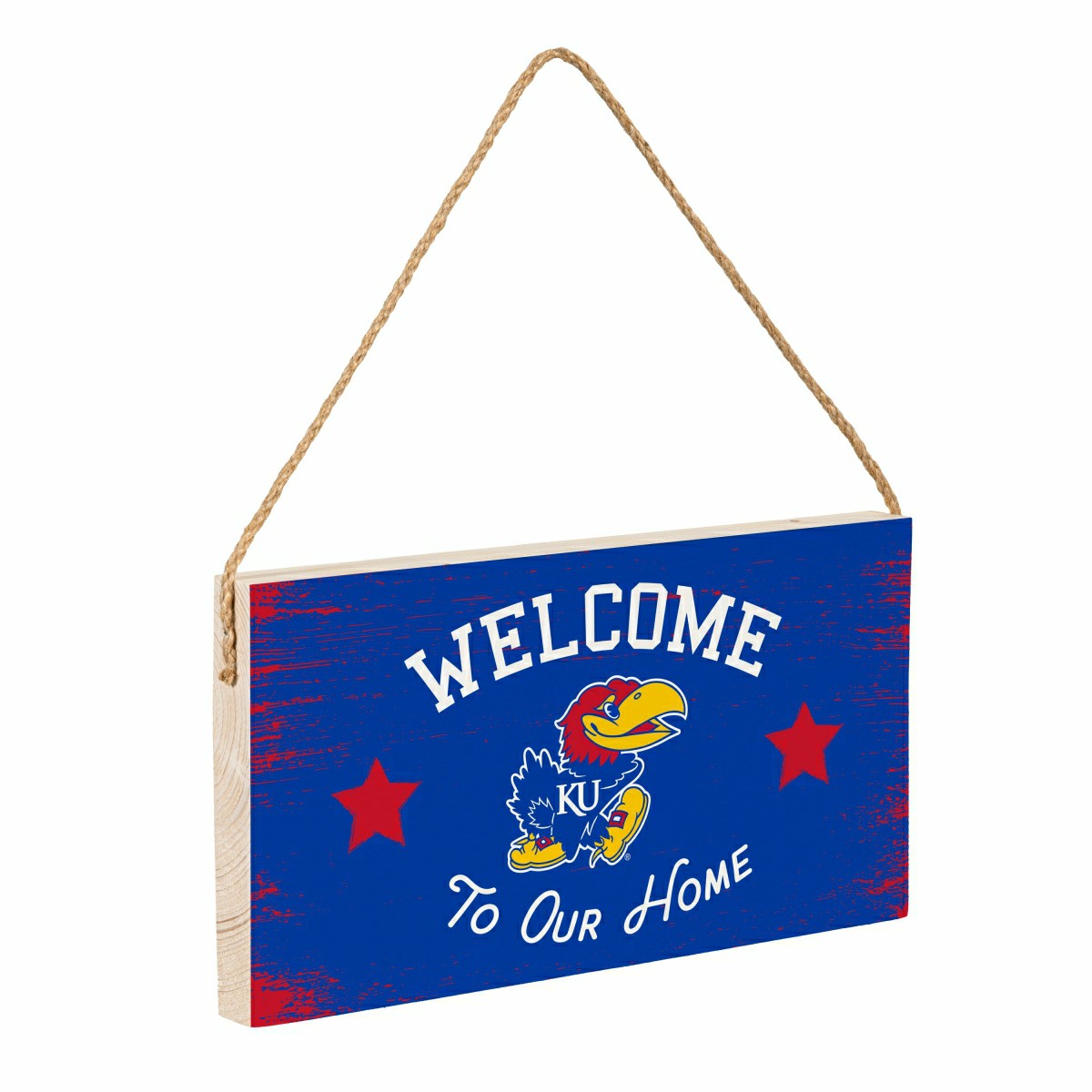 University of Kansas Wood Wall Sign, 6x11, Collegiate, Home