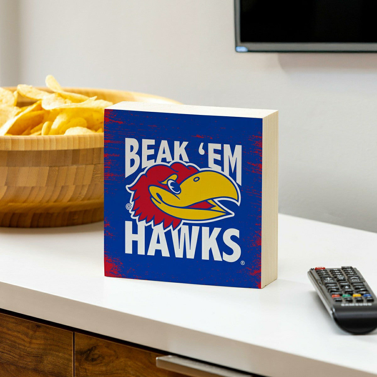 University of Kansas Plock, Down Home Fans, 6x6, Collegiate, Home