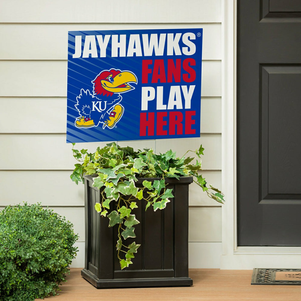 University of Kansas Coroplast Yard Sign "Fans Play Here", Collegiate, Home