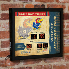 Scoreboard Wall Clock, Univ. of Kansas, Collegiate, Home