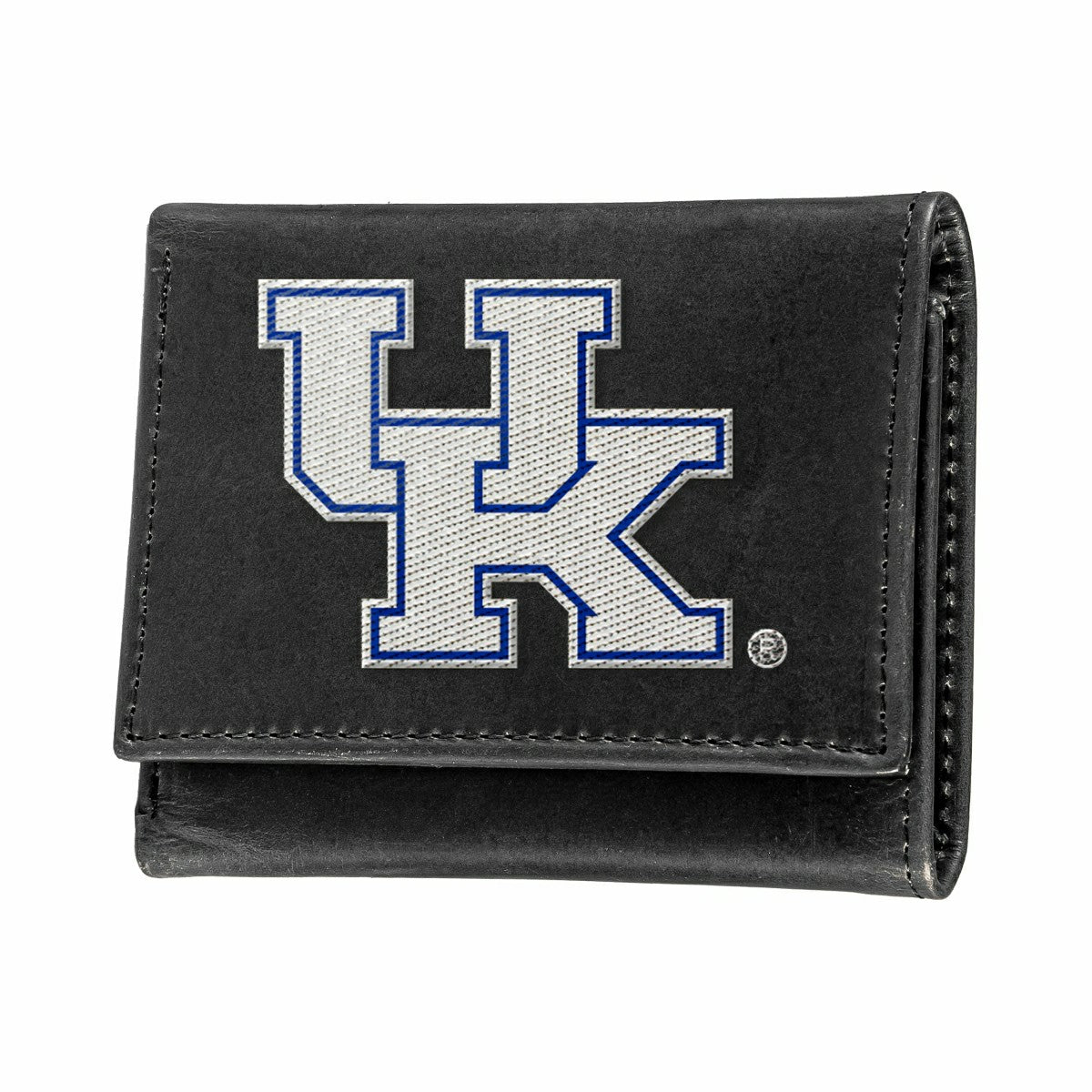 University of Kentucky Black Tri-Fold Embroidered Wallet w/ RFID Blocking, Collegiate, Home