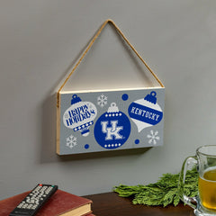 University of Kentucky Holiday Wood Wall Sign, 6x11, Collegiate, Home