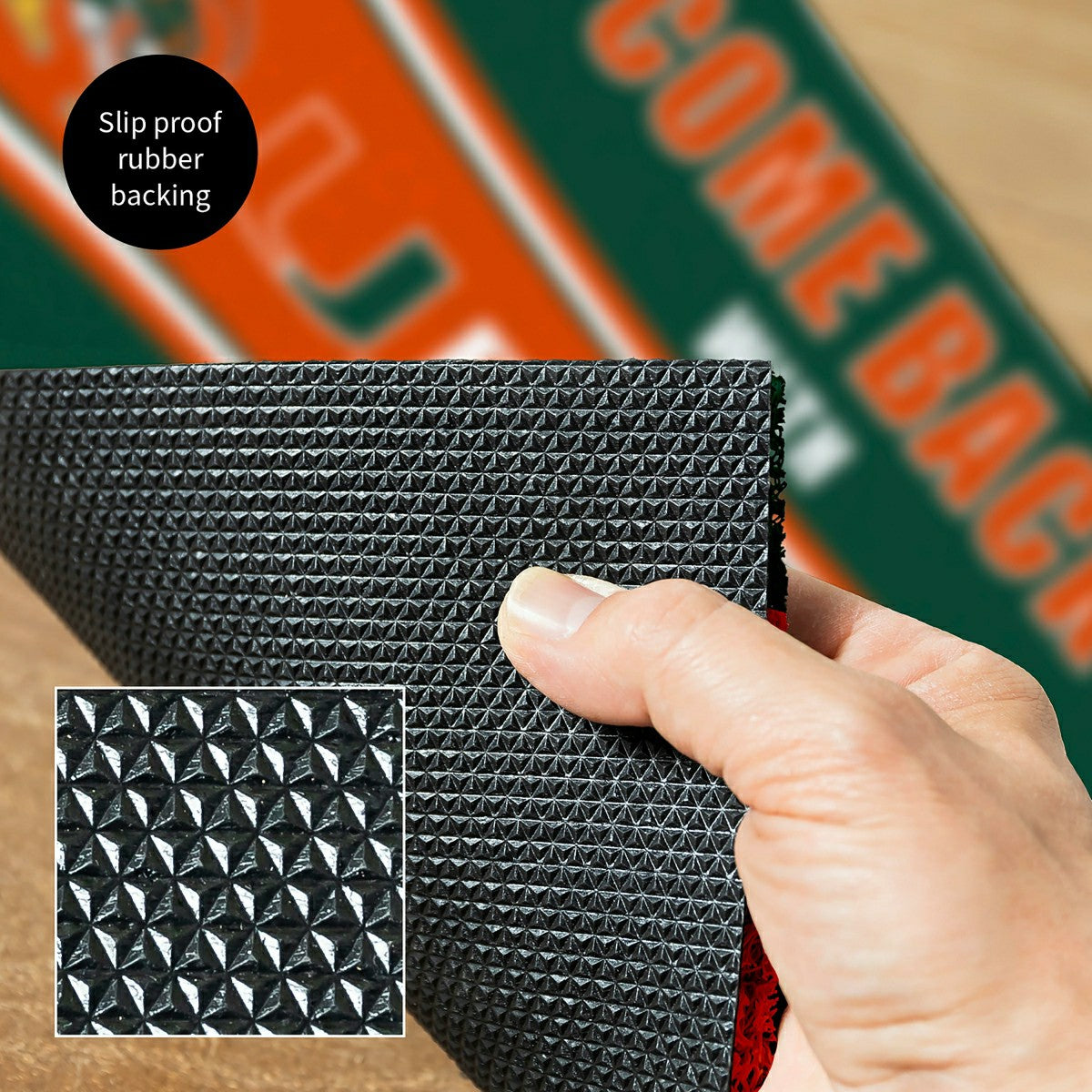 28" x 16" PVC Trapper Mat, Come Back with Tickets, University of Miami, Collegiate