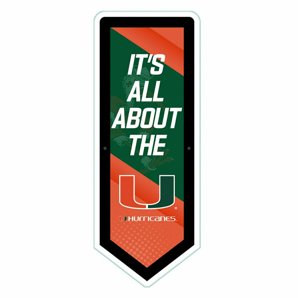LED Wall Decor, Pennant, University of Miami, Collegiate, Home