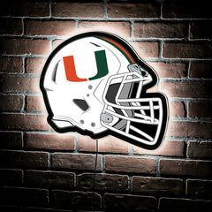LED Wall Decor, Helmet, University of Miami, Collegiate, Home