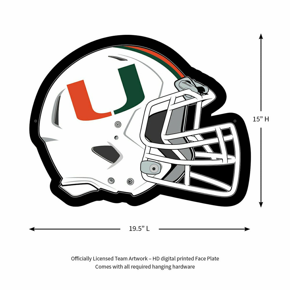 LED Wall Decor, Helmet, University of Miami, Collegiate, Home